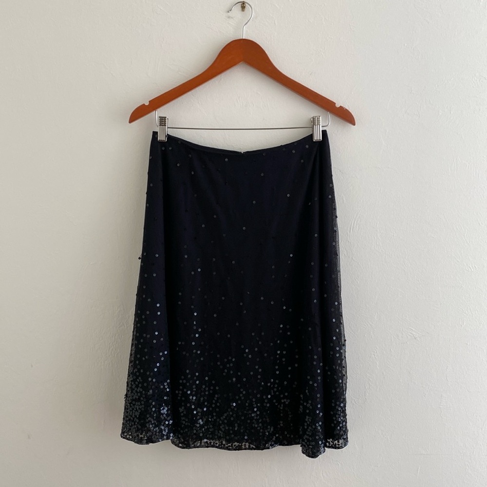 NWOT Talbots black sequin skirt size 6